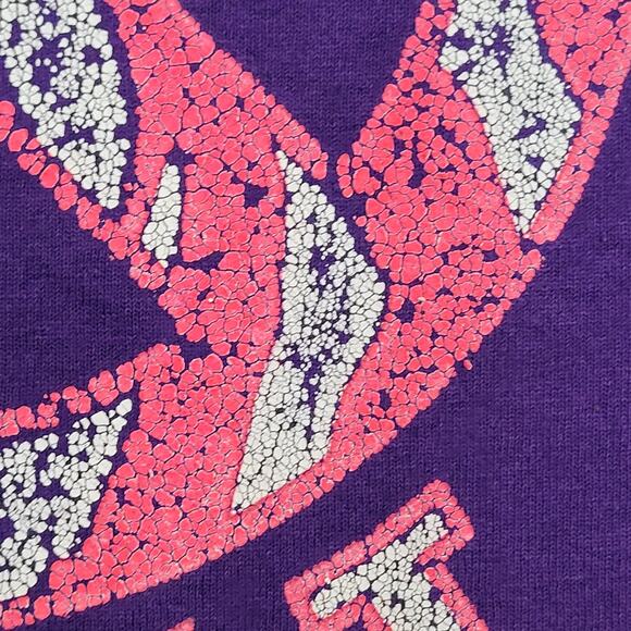 Vintage Peace Signs Shirt Large 22x26 Purple Y2K - Picture 4 of 16